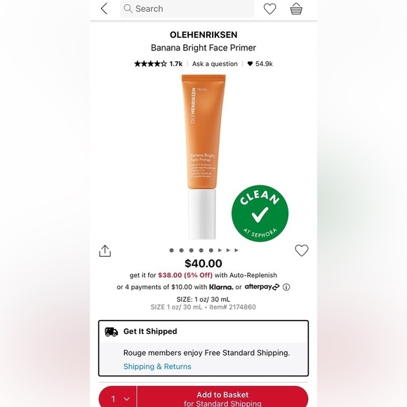 SKINCARE OLEHENRIKSEN TIKTOK VIRAL SKINCARE MAKEUP PRIMER BANANA BRIGHT - Picture 1 of 4